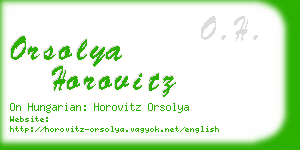 orsolya horovitz business card